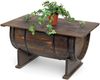 DanDiBo Couchtisch Wohnzimmer Vintage halbiertes Weinfass 5084-H 80cm Tisch aus Holz Beistelltisch Weinregal Fass Bar Bild 2
