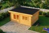 Alpholz Gartenhaus Spree B Gartenhaus aus Holz in Pinie Holzhaus mit 28 mm Wandstärke Blockbohlenhaus mit Montagematerial Bild 4