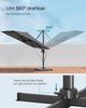 Songmics Sonnenschirm mit Ständer, 360° drehbar, UPF 50+, Rauchgrau, 253 x 290 x 290 cm Bild 5