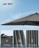 Songmics Sonnenschirm mit Ständer, 360° drehbar, UPF 50+, Rauchgrau, 253 x 290 x 290 cm Bild 3