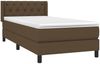 vidaXL Boxspringbett mit Matratze Dunkelbraun 80x200 cm Stoff 3129908 Bild 3