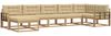 vidaXL Outdoor-Sofagarnitur mit Kissen 7 pcs Weiß und Beige 3386772 Bild 2