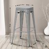CLP 4er Set Metall Barhocker Fletcher stapelbar,silber Bild 2