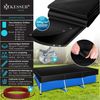 KESSER® Solar Poolabdeckung Pool Abdeckplane | Poolplane aus 200g/m² PE Material Inkl. Stahlseil + Seilspanner mit ösen Solarplane Abdeckung UV-resistente Sommer & Winter Schwarz, Eckig 304 x 210 cm Bild 2