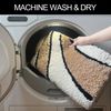 OTTO home Badematte Anna, Badvorleger, Badezimmer Teppich, Höhe 16 mm, rutschhemmend beschichtet, schnell trocknend, fußbodenheizungsgeeignet, Polyester, rechteckig, 3tlg Set Hänge WC, Badteppich, Hoch Tief Effekt, Modern, Weich, Wellen Bild 3