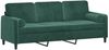 vidaXL 3-Sitzer-Sofa mit Zierkissen Dunkelgrün 180 cm Samt 3200893 Bild 3