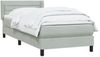 vidaXL Boxspringbett mit Matratze Hellgrau 80x220 cm Samt 3318219 Bild 3