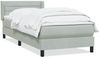 vidaXL Boxspringbett mit Matratze Hellgrau 80x220 cm Samt 3318219 Bild 2