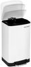 Songmics Mülleimer mit Inneneimer und Deckel, Softclose, luftdicht, Stahl, 30 Liter, Weiß Bild 2