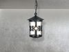 LED Outdoor Pendelleuchte aus Alu im Landhausstil, Schwarz Ø15cm Bild 3