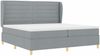 vidaXL Boxspringbett mit Matratze Hellgrau 200 x 200 cm Stoff 3340711 Bild 5