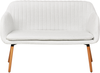 2-Sitzer Küchensofa Bouclé cremeweiß heller Holzfarbton TABY Bild 4