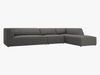 Micadoni Ecksofa Ruby 5-Sitzer Rechts Kord Scala Dunkelgrau Bild 2