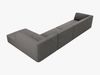 Micadoni Ecksofa Ruby 5-Sitzer Rechts Kord Scala Dunkelgrau Bild 5