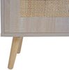 Kommode HWC-M40, Sideboard Schrank Highboard, Staufächer, Kubu Rattan Holz Melamin, Eiche-Optik Bild 5