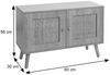 Kommode HWC-M40, Sideboard Schrank Highboard, Staufächer, Kubu Rattan Holz Melamin, Eiche-Optik Bild 3