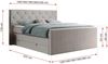 Boxspringbett KING VELEN, Doppelbett mit Multipocket-Matratze, Polsterbett mit Kopfstütze - 120x200 - Beige Stoff - H3 Bild 5