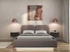 Selsey 'Comoves' Polsterbett 140x200 mit Chenillebezug, LED, Bettkasten und Lattenrost, Braun Bild 2
