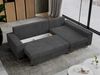 Mks Möbel 'Dorian L-Form' Ecksofa mit Bettkasten, 242 x 138 x 85 cm, Dunkelgrau, Cord Bild 3