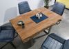 Baumtisch Sheesham 140x90x77 natur gebeizt / U-Beine silber matt FREEFORM 5 Bild 2