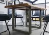 Baumtisch Sheesham 140x90x77 natur gebeizt / U-Beine silber matt FREEFORM 5 Bild 3