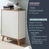 FACKELMANN FINN Doppel Midischrank 60 cm breit, Weiß/Braun hell + Holzfüße Bild 2