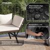 STEELSØN 'Elytra' Polyrattan Gartenbank mit Liegefunktion, inkl. Kissen, braun/beige, wetterfest, mit verstellbaren Armlehnen Bild 5