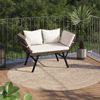 STEELSØN 'Elytra' Polyrattan Gartenbank mit Liegefunktion, inkl. Kissen, braun/beige, wetterfest, mit verstellbaren Armlehnen Bild 2