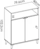 Vente-unique - Küchenschrank mit 2 Türen & 1 Ablage - Weiß & Eichefarben - WAJDI Bild 5