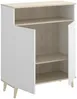 Vente-unique - Küchenschrank mit 2 Türen & 1 Ablage - Weiß & Eichefarben - WAJDI Bild 4