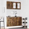 4-tlg. Küchenschrank-Set, Küchenmöbel Räuchereiche Holzwerkstoff Bild 3