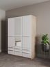 priess Kleiderschrank Schrank Garderobe Wäscheschrank Barcelona in 5 Breiten viel Stauraum, geräumige Schubkästen, mit Spiegel, MADE IN GERMANY Bild 2