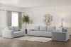 Sofa Designersofa ESTELLE 2-Sitzer in Stoff Abriamo Hellgrau Bild 3