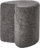 Pouf SCOTIA Chenillegewebe Dunkelgrau Bild 5