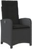 vidaXL 5-tlg. Garten-Essgruppe mit Kissen Schwarz Poly Rattan 3212324 Bild 3