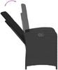 vidaXL 5-tlg. Garten-Essgruppe mit Kissen Schwarz Poly Rattan 3212324 Bild 4