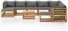 vidaXL 11-tlg. Garten-Lounge-Set mit Auflagen Massivholz Akazie 3057617 Bild 3