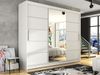 Kleiderschrank Aston VI (Farbe: Weiß / Spiegel, ohne Beleuchtung) Bild 2
