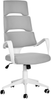 Beliani 'Grandiose' Bürostuhl höhenverstellbar, Polyester grau, 66 x 118 x 52 cm Bild 5