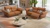 Sofanella Zweisitzer CUNEO Designercouch Leder Sofa in Cognac Bild 5