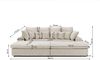 Bigsofa Couchgarnitur AROSA Megasofa in Stoff Tilia Rostbraun Bild 4