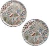 2x Pizzateller Alcazar Ø33cm 2 Personen XL-Teller Fliesenoptik Platte mediterran Bild 2
