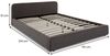 IDIMEX Polsterbett MARINI, Bett 140x200 cm mit Lattenrost Doppelbett mit Kopfteil- dunkelgrau Bild 3