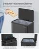 SONGMICS Mülleimer Küche, Mülltrennsystem 2 x 30 L, 2 Fächer für Recycling und Restmüll, Abfalleimer, Inneneimer, Edelstahl, Softclose-Deckel, breites robustes Peda Bild 4