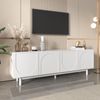 TV-Schrank Weiß 175 x 38 x 56 cm Lowboard Fernsehtisch,mit 4 Türen Push-to-Open Stauraum Bild 3