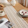 Agger Tischläufer Boho Tischläufer Vintage mit Fransen Tischdecke Tischläufer aus Spitze, für Couchtisch, Esstisch, Hochzeit, Partys Bild 3
