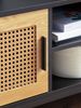 Lowboard Schwarz / Eiche mit Wiener Geflecht 110x48x40 cm TV-Kommode Zeitlos,... Bild 5