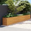 Hochbeet aus Cortenstahl AKSEL unten offen Hochbeet Metall Pflanzenbeet Metall Gartenbeet Blumenbeet Beet hoch Frühbeet für Garten Gemüsebeet, 578x50x69cm Bild 3