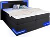wonello Boxspringbett Arizona, mit LED Beleuchtung und Topper, wahlweise mit Bettkasten Bild 5
