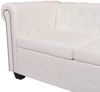 vidaXL Chesterfield-Ecksofa 5-Sitzer Kunstleder Weiß 243613 Bild 5